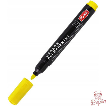 Marker permanentny okrągły żółty TO-202 TOMA