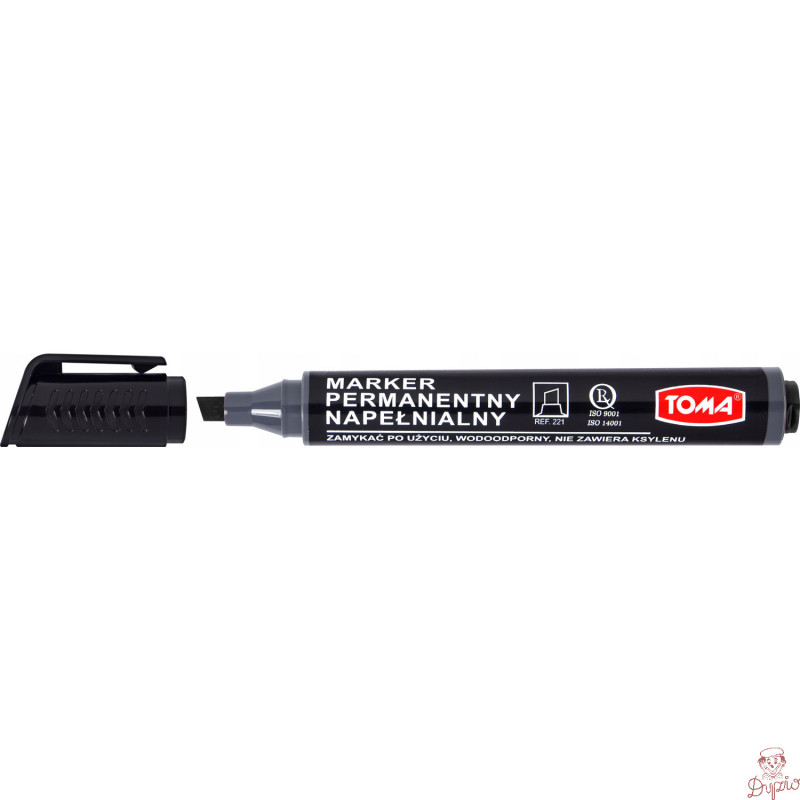 Marker permanentny ścięty czarny ARTLINE TO-221 TOMA