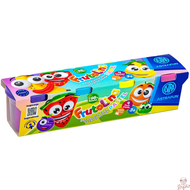 Masa plastyczna FRUTOLINA pastelowa zestaw 4 sztuk x 100g 336122013 ASTRA
