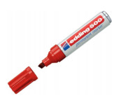 Marker permanentny E-500 czerwony końcówka ścięta2-7mm EDDING