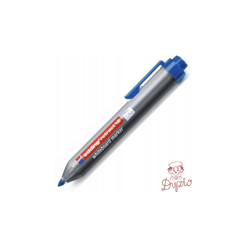 Marker do tablic automatyczny niebieski okrągła końcówka 1.5-3mm Retract 12/003/N EDDING