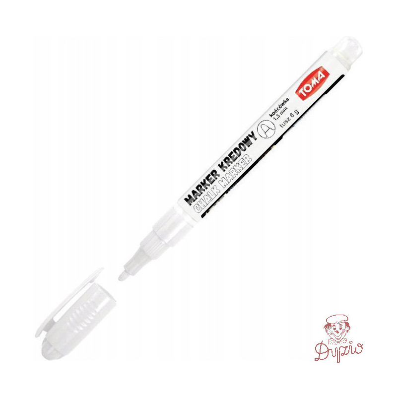 Marker kredowy 1.5mm biały TO-293 TOMA