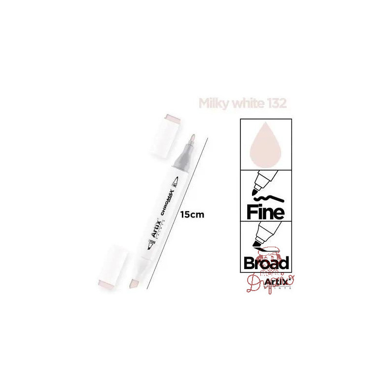 Marker alkoholowy dwustronny MILKY WHITE PP915-19 ARTIX
