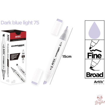 Marker alkoholowy dwustronny DARK BLUE LIGHT PP915-75 ARTIX