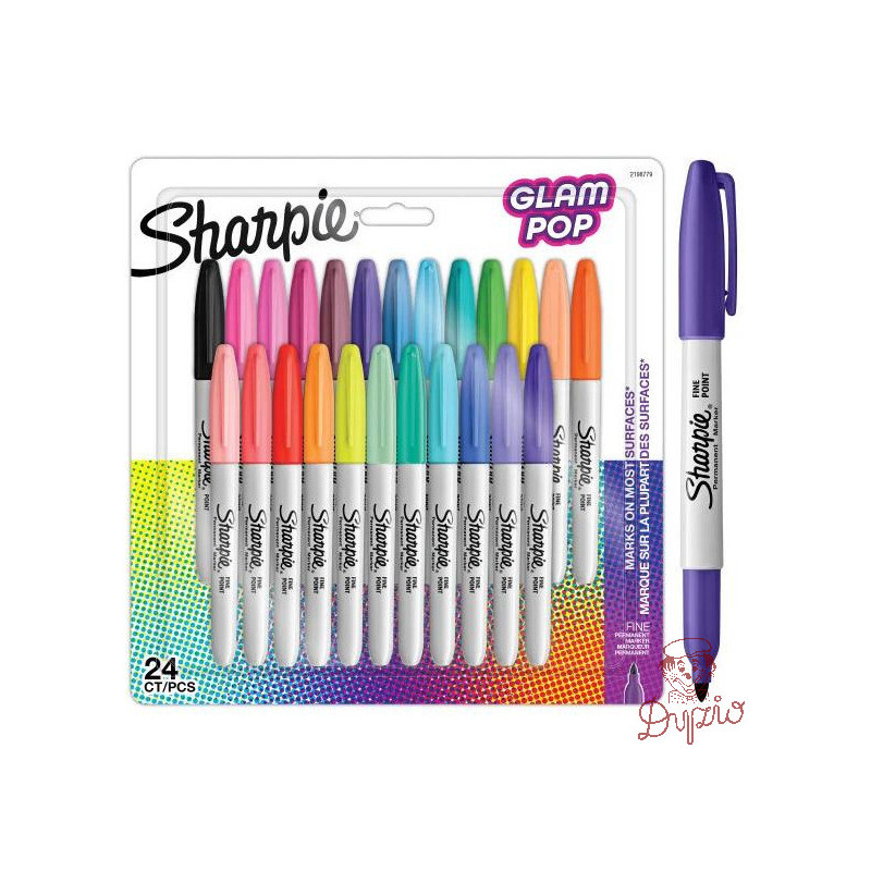 Markery permanentne SHARPIE Glam Pop 24 kolory 2198779