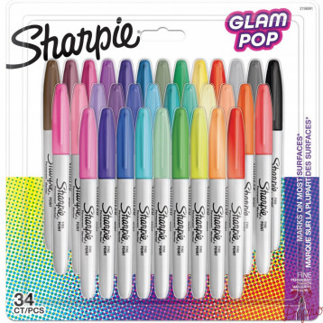 Markery permanentne SHARPIE Glam Pop 34 kolory 2198891