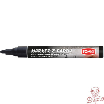 Marker olejowy do nagrobków czarny 2,3mm TO-448 TOMA