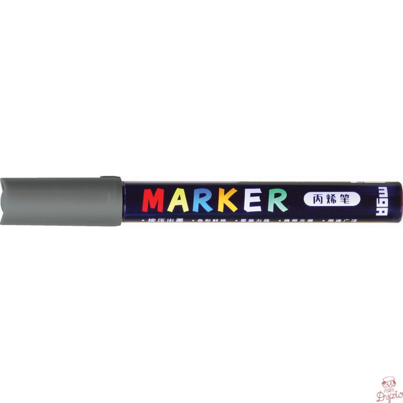 Marker akrylowy 1-2 mm ciemnoszary MG ZPLN6570-8
