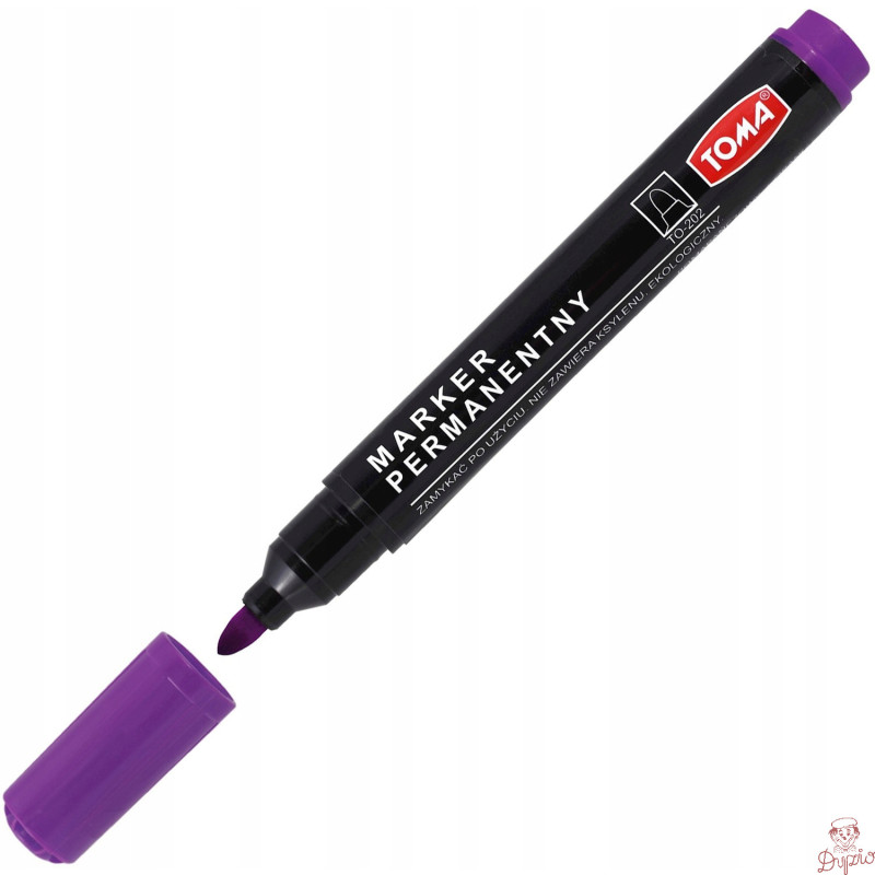 Marker permanentny okrągły fioletowy TO-202 TOMA