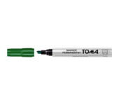 Marker permanentny ścięta końcówka zielonyTO-091 TOMA