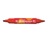 Marker suchościeralny dwustronny czerwony KM504-C2 TETIS 5mm/4.2mm