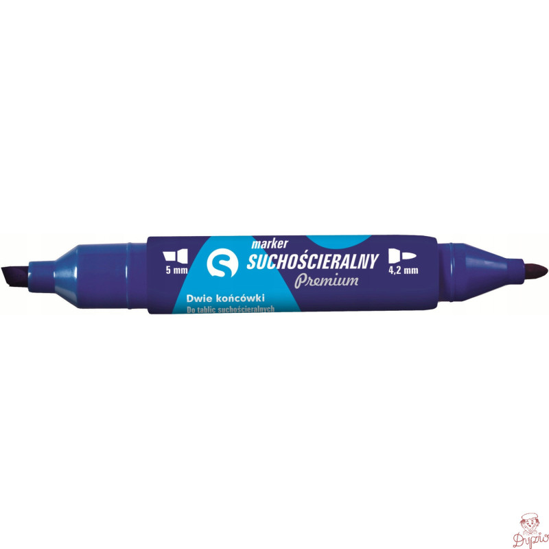 Marker suchościeralny dwustronny niebieski KM504-N2 TETIS 5mm/4.2mm