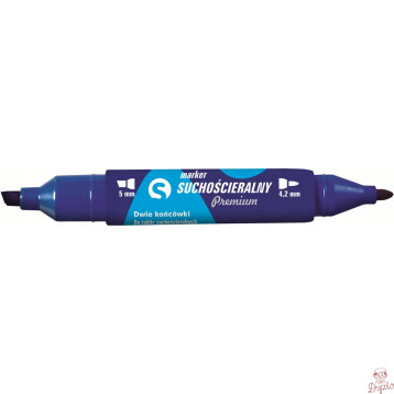Marker suchościeralny dwustronny niebieski KM504-N2 TETIS 5mm/4.2mm