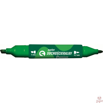 Marker suchościeralny dwustronny zielony KM504-Z2 TETIS 5mm/4.2mm