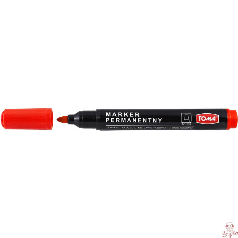 Marker permanentny okrągły czerwony TO-202 TOMA