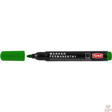 Marker permanentny zielony okrągła końcówka TO-202 TOMA