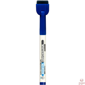 Marker suchościeralny niebieski mini z czyścikiem i magnesem TT8119 MUNGYO