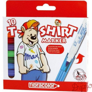 Mazaki T-SHIRT MARKER 10kol. FIBRACOLOR do tkanin 391