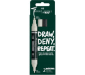 Marker akrylowy Multimark dwie końcówki 2 kolory czarny i biały 186011 Faber-Castell