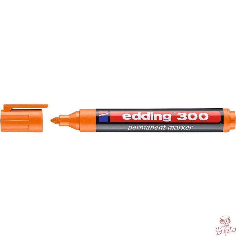 Marker permanentny pomarańczowy okrągła końcówka 300/006/P EDDING