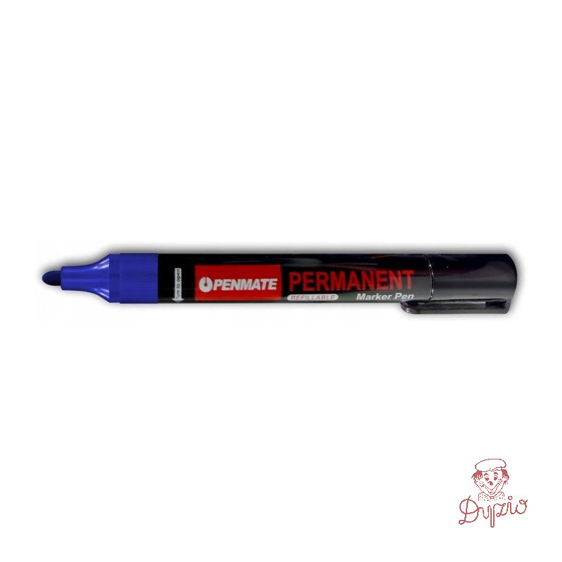 Marker permanentny niebieski okrągły TT8608 PENMATE