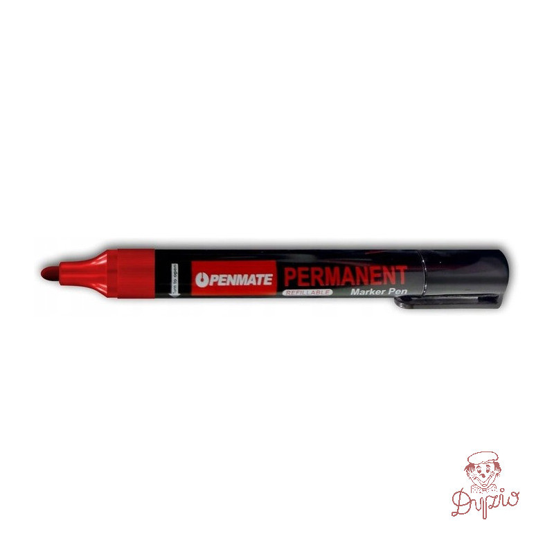Marker permanentny czerwony okrągły TT8609 PENMATE