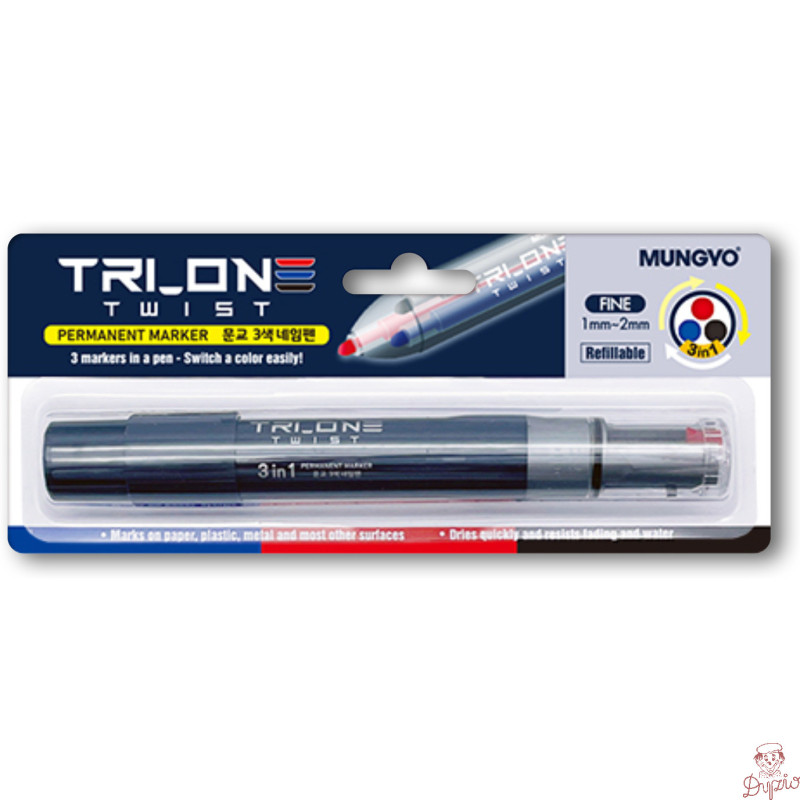 Marker permanentny w piórze 3 kolory w jednym TT8879 MUNGYO