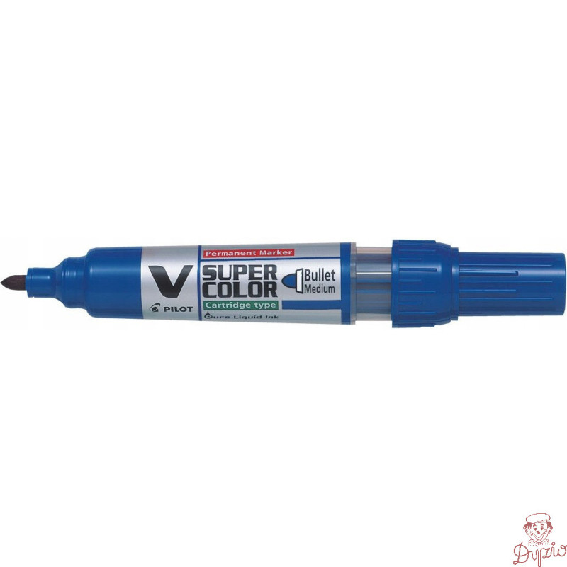 Marker permanentny V-SUPER COLOR niebieski okrągły M PISCA-VSC-M-L-BG PILOT