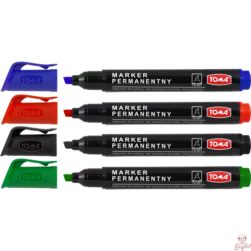 Marker permanentny niebieski ścięty TO-201 TOMA
