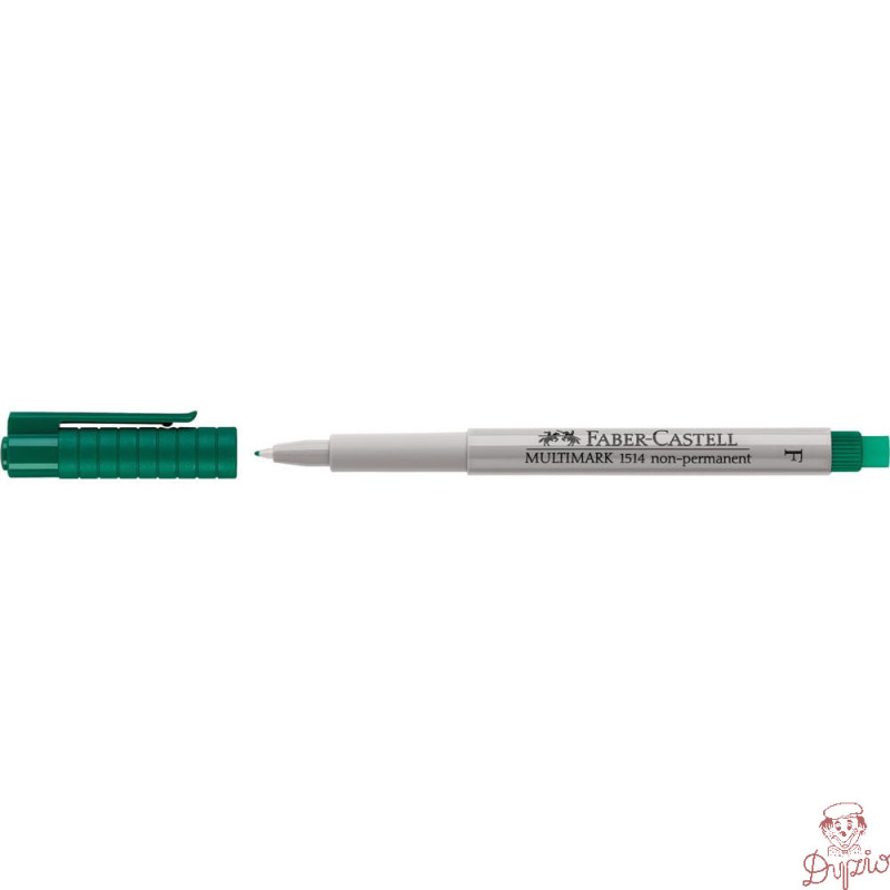 Marker nopermanent OHP zielony F 0,6mm 151463 FABER CASTELL