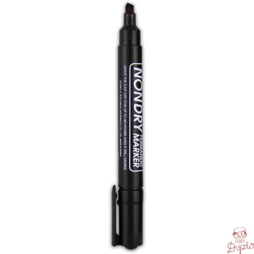 Marker DONG-A permanentny ścięty czarny TT5731