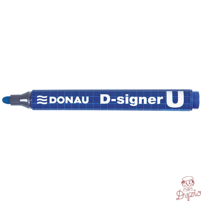 Marker permanentny D-SIGNER U niebieski okrągła koncówka 2-4mm 7371001-10PL DONAU