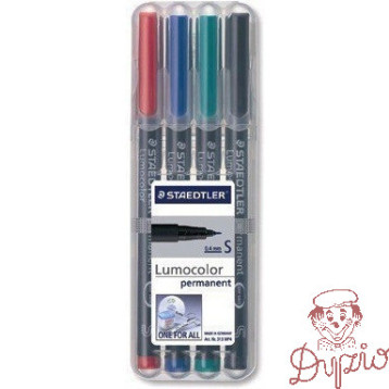 Foliopis permanentny B314 WP4 etui 4szt. STAEDTLER S314WP4