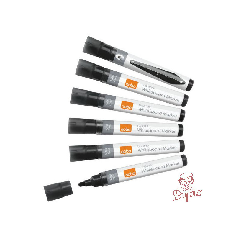Markery Liquid Ink, czarne, 10 szt 1915377