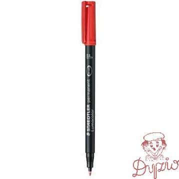 Foliopis permanentny F 318 czerwony STAEDTLER LUMOCOLOR S318-2
