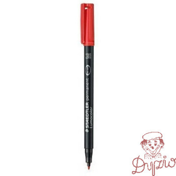 Foliopis permanentny M 317 czerwony STAEDTLER LUMOCOLOR S317-2