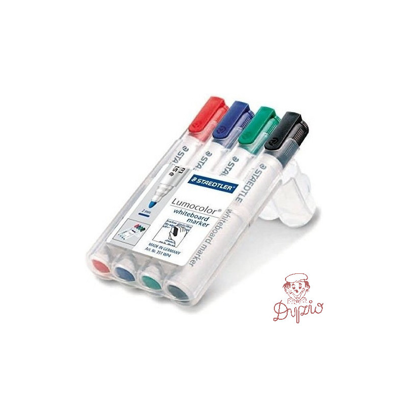 Marker suchościeralny 351 WP4 4szt w etui STAEDTLER