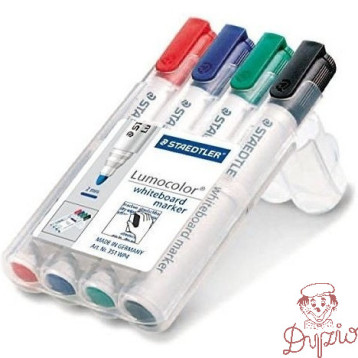 Marker suchościeralny 351 WP4 4szt w etui STAEDTLER