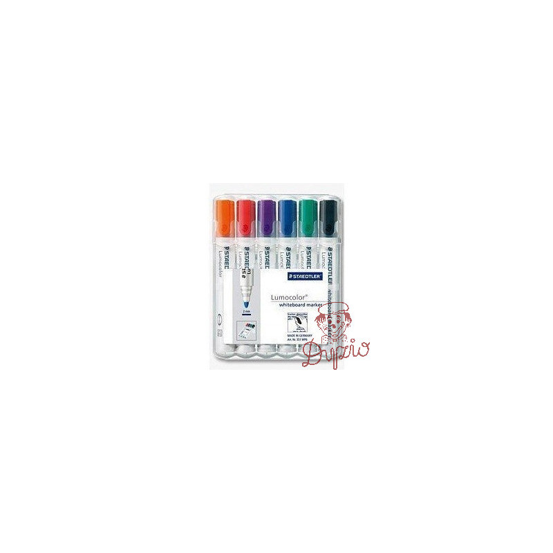 Marker suchościeralny 351 WP6 6szt w etui STAEDTLER
