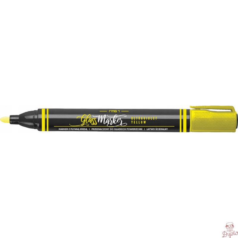 Marker kredowy do szkła RMG-1/G żółty UV GLASS MARKER 463-008 RYSTOR