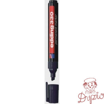 Marker permanentny 330-1 czarny ścięta końcówka 330/001/C EDDING