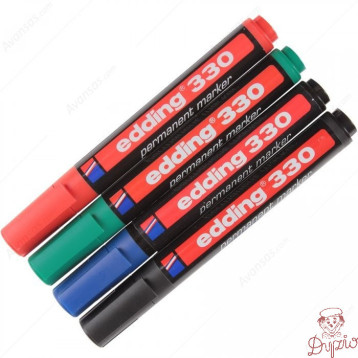 Marker permanentny 330-2 czerwony ścięta końcówka 330/002/CZ EDDING