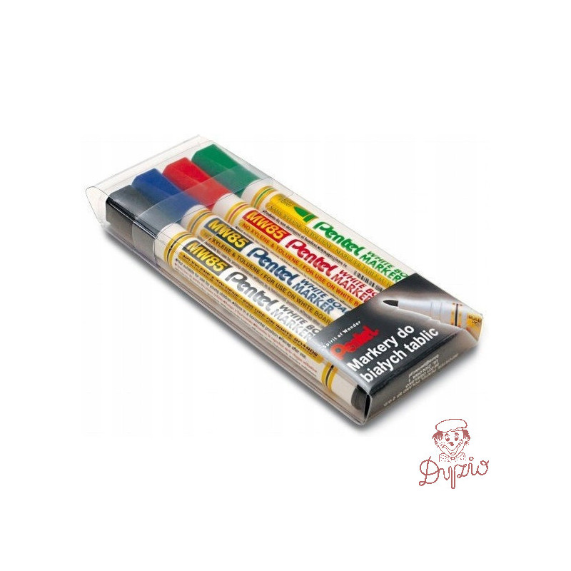 Marker do tablic PENTEL komplet 4szt MW85-4W