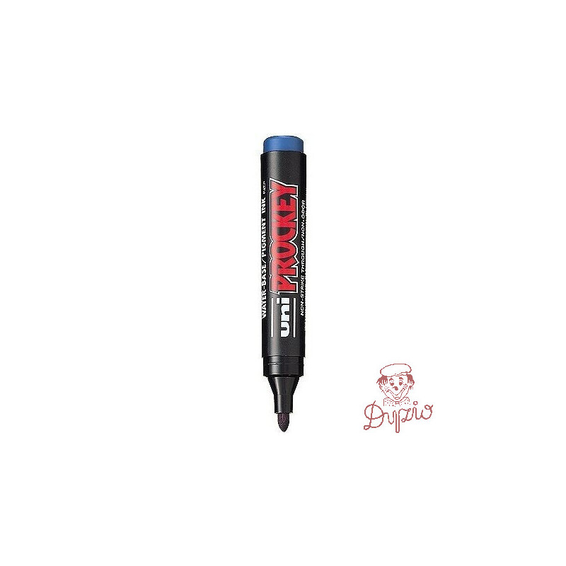 Marker permanentny UNI PM-122 okrągły niebieski PROCKEY