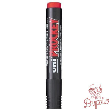 Marker permanentny UNI PM-122 okrągły czerwony PROCKEY