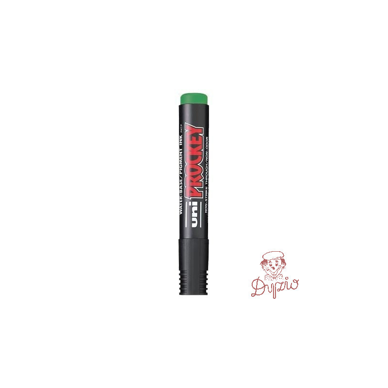 Marker permanentny UNI PM-122 okrągły zielony PROCKEY