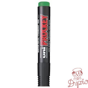 Marker permanentny UNI PM-122 okrągły zielony PROCKEY