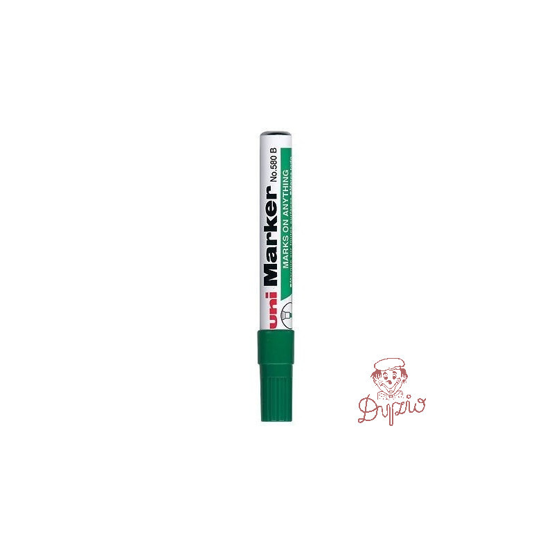 Marker permanentny UNI NO-580 ścięty zielony