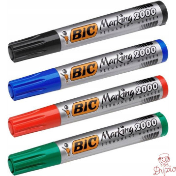 Marker BIC permanentny ECO 2000 mix 4 kolorów okrągła końcówka 8209112