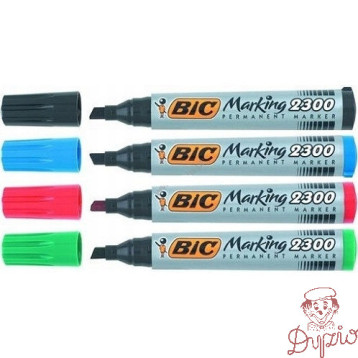 Markery permanentne BIC ECO 2300 mix 4 kolory ścięta końcówka 8209222